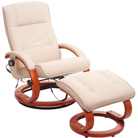 [NEUWERTIG] Massage-Fernsehsessel Pescatori II, Relaxsessel Massagesessel, Massagefunktion weiß/creme