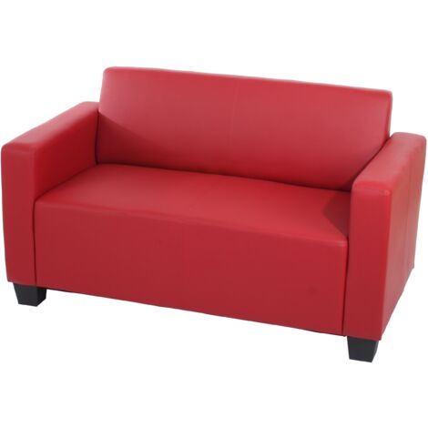 [NEUWERTIG] Modular 2er Sofa Couch Moncalieri Loungesofa Kunstleder 136cm rot