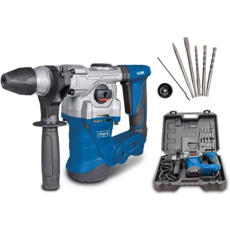 [NEUWERTIG] [NEUWERTIG] Scheppach Elektro-Bohrhammer DH1300PLUS  1250 W Motor  230 V  Schlagfrequenz zwischen 0 und 4500 bpm  inkl. Spitz- und Flachmeißel sowie Koffer
