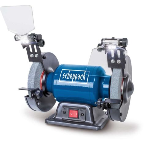 [NEUWERTIG] [NEUWERTIG] Scheppach Schleifgerät/Doppelschleifer SM150L  Schruppscheibe, Schlichtscheibe, Schleifstein  400 W Leistung  Bohrung Durchmesser : 150/12,7 mm