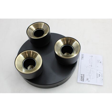 [NEUWERTIG] Nordlux Downlight Pitcher Gu10 Dreiflammig Rund Metall Schwarz Lampe Leuchte B-Ware