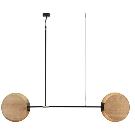 [NEUWERTIG] Nowodvorski Lighting Hängeleuchte Minimal Aus Eichenholz Zweiflammig Deckenlampe B-Ware