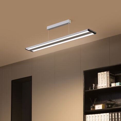 [NEUWERTIG] Prios LED-Hängeleuchte Zyair Leuchte silber Aluminium 5700lm dimmbar