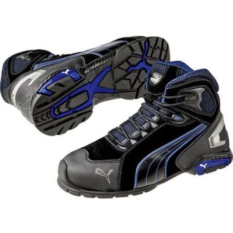 [NEUWERTIG] Puma Safety Rio Black Mid 632250 40 Sicherheitsstiefel S3 Größe: 40 Schwarz Blau B-Ware