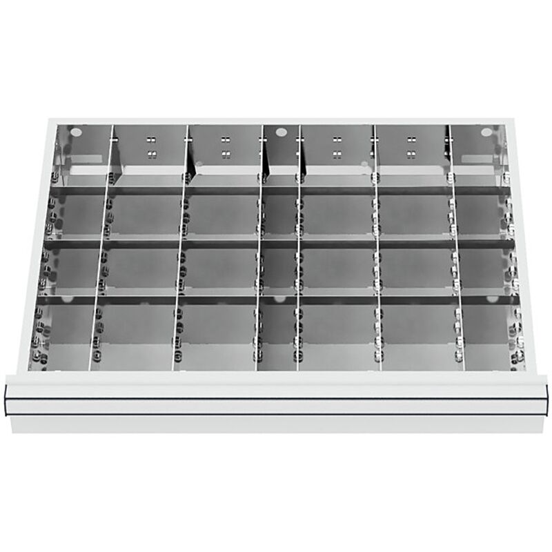 Image of [NEUWERTIG] B-Ware Schubladeneinteilung Metalleinteilung Blh 75 Mm Innenmaß 600x450 Mm 24 Fächer