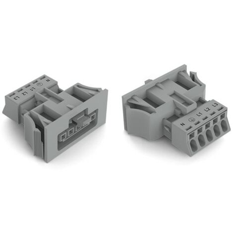 [NEUWERTIG] Wago 890 745/060 000 Netz Steckverbinder 890 Buchse Steckverbinder Grau Stecker B-Ware