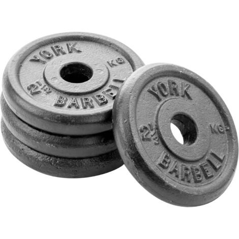 [NEUWERTIG] York Fitness Hantelscheiben Krafttraining 4 X 2.5 Kg Gusseisenplatten898 B-Ware