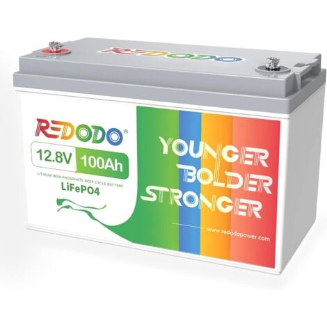 [NEUWERTIG]Redodo 12V 100Ah Lithium Batterie LiFePO4 Akku,100A BMS,4000+ Zyklen,max.1280W Leistung für RV, Camping, Solar Home Systeme