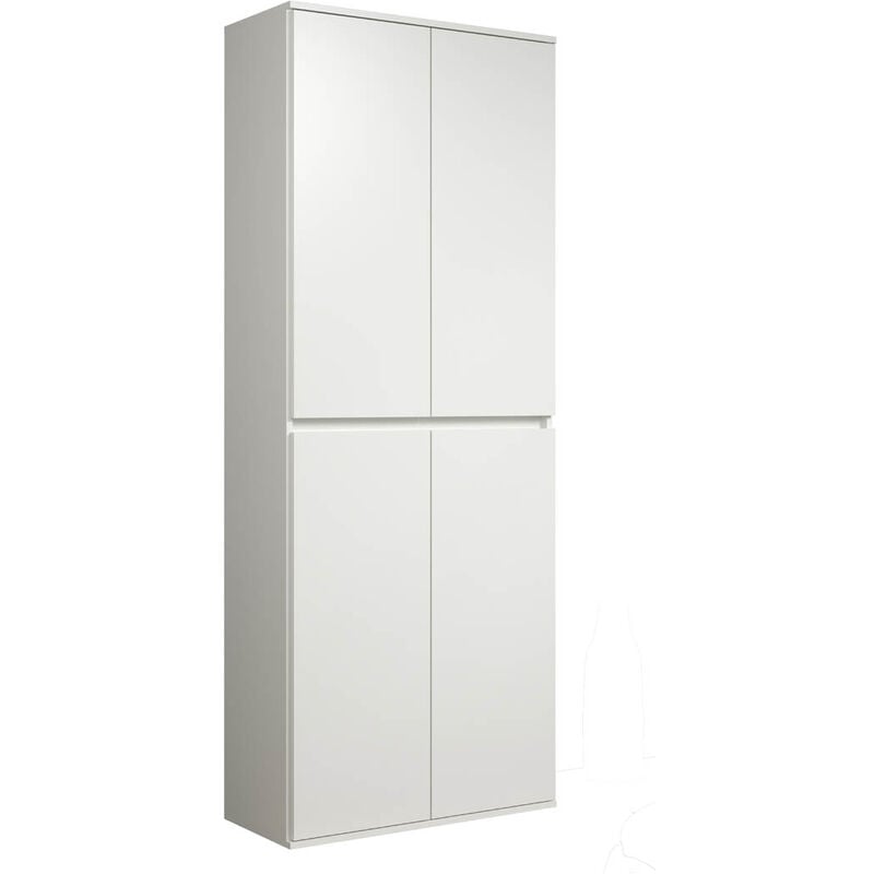 Trendteam - Nevada armoire de rangement 4 portes, blanc.