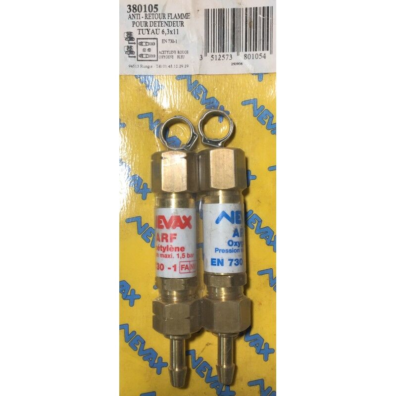 

regulador 380.105 tubo de llama anti-reversa - - Nevax