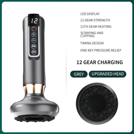 [NEVER USED] 12 Levels Anti Cellulite Massager Home Use Gua Sha Device Powerful Anti Cellulite Electric Suction Cup Massager Anti Cellulite Sculpture, Green