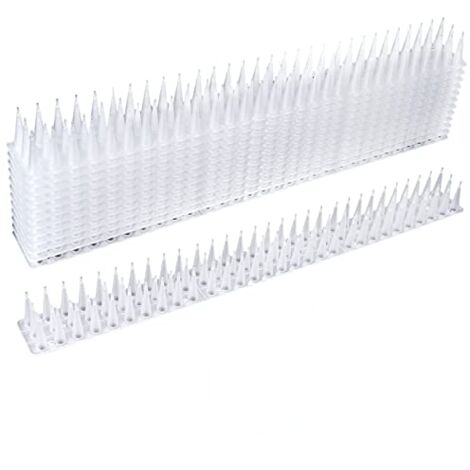 [NEVER USED] 12 Pieces Anti Pigeon Spikes, Anti Pigeons for Balcony Kit, Bird Repellent Pigeon Anti Cat Spike, for Sparrows Crows Cats, with Anti Bird Repellent Strip