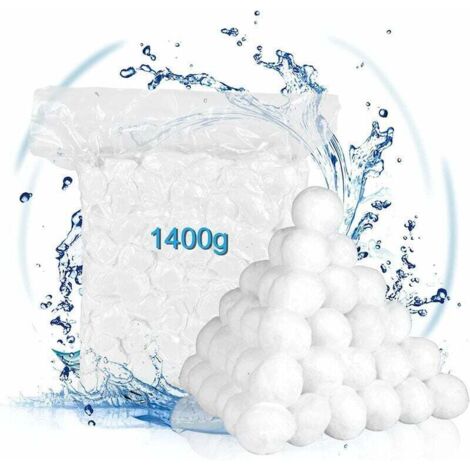 [NEVER USED] 1400 g swimming pool filter balls correspond to 50 kg sand filter, swimming pool filter ball suitable for various swimming pool filtration systems