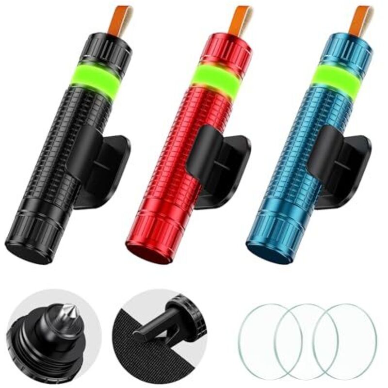 [NEVER USED] 2-in-1 Car Window Breaker with Seatbelt Cutter, Portable Safety Hammer with Tungsten Steel Tip, Window Glass Breaker, Car Emergency