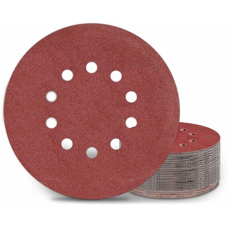 Never used] 225mm Sanding Discs, 25Pcs P120 Grit 10 Hole Round Sanding Pads, for Long Neck Sanders, Drywall Grinders and Giraffe Grinding
