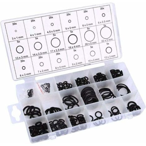 [NEVER USED] 225pcs Rubber O-Ring, 18 Sizes O-Ring Assortment Set, Sealing Universal O-Ring Assortment for Automotive Faucet Repair