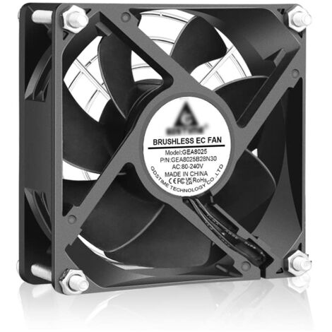 [NEVER USED] 230V 80mm Fan 80 x 25mm 220V Dual Ball Bearing AC 240V 80mm Axial Fan 2800 RPM 80mm Case Fan 80mm Brushless Cooling Fan