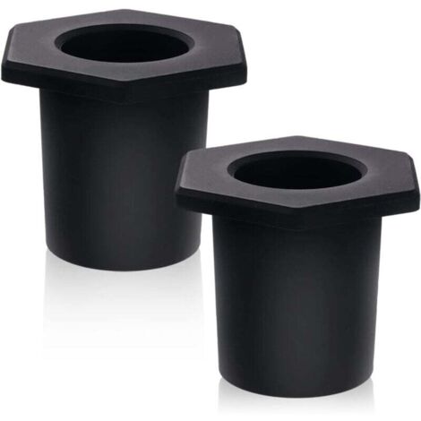 [NEVER USED]  2pcs Patio Table Umbrella Hole Ring, Anti-Slip Silicone Balcony Umbrella Accessories for Pool Umbrella Adapters, Patio Table Holes (Black)
