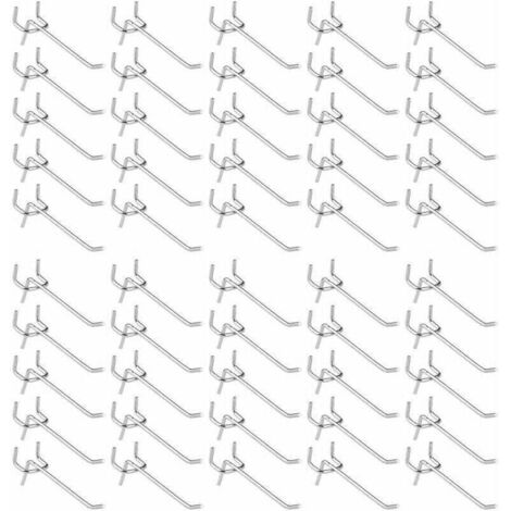 [NEVER USED] 50 Pieces Pegboard Hooks,Wall Shelf Hooks for Display Pegboard Garage Store Tools Storage Hanger Wall Shelf Hooks
