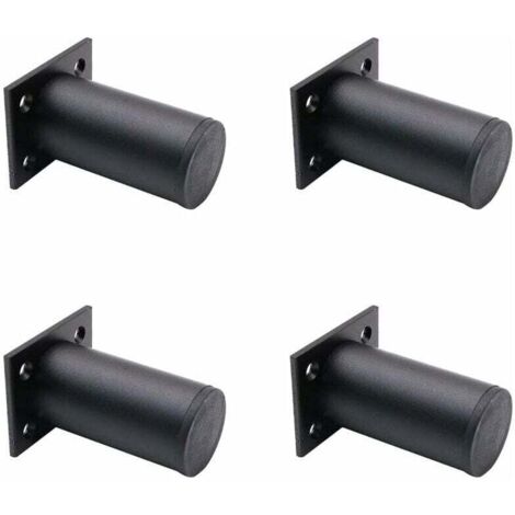 [NEVER USED]  Adjustable Matte Black Furniture Legs, Aluminum Alloy 38 x 80 mm, TV Cabinet Legs for Cupboard Coffee Table, Furniture Sofa Support Leg