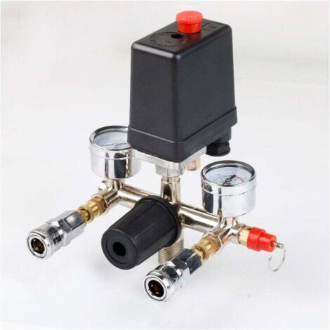 [NEVER USED] Air Compressor Pressure Switch Pressure Switch with Regulator Control Valve Gauge, Air Pump Air Compressor Parts, Pressure Control Valve Pressure Switch Assembly