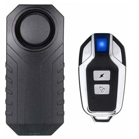 [NEVER USED] (Black) Wireless Motorcycle/Bicycle Alarm, Security Burglar Alarm with Remote Control, IP55 Waterproof, 113 dB Super Loud