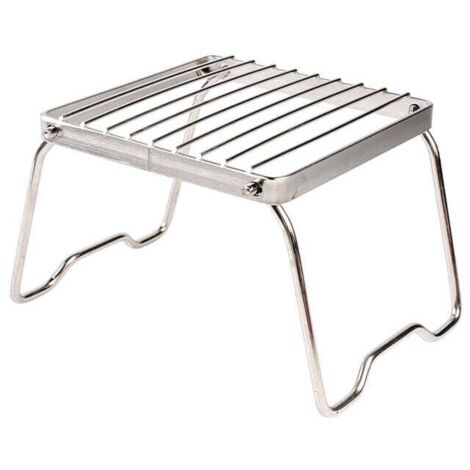 [NEVER USED] Campfire grate, portable grill grate, 17 cm folding grate, ideal for a small wild barbecue, perfect for transporting anywhere, for bivouacking while grilling