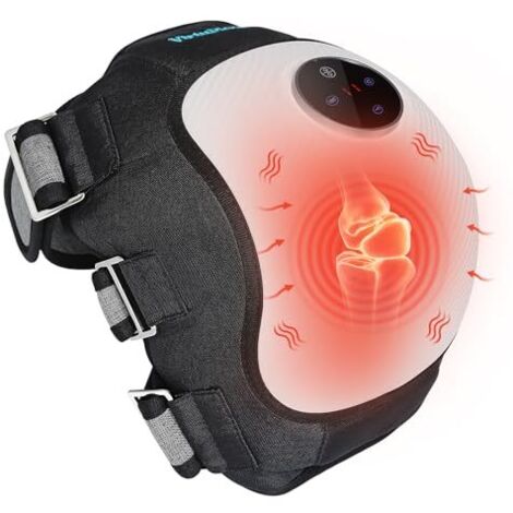 [NEVER USED] Cordless Heated Knee Massager, 3 Vibration Levels and Air Pressure, Heat 45-65°C, 5 Timers, Soft EVA, Arthritis Relief, 5000 mAh Battery