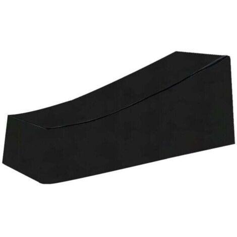 [NEVER USED]  Garden Sun Lounger Cover, Waterproof, Windproof, Heavy Duty 210D Oxford Fabric Sun Lounger Cover, Deckchair (210x75x40/80cm) - Black