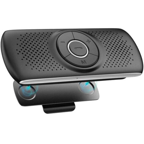 [NEVER USED] Hands-free car kit, Bluetooth 5.0 speaker, built-in microphone with clip, GPS support, music TF card slot, automatic reconnection