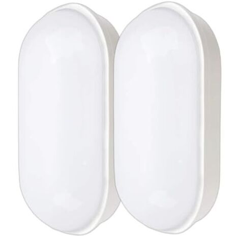 [NEVER USED] LED ceiling light 20W 2200lm cellar lighting oval ceiling lamp IP55 waterproof wall light for bathroom garage hallway workshop garden balcony neutral white 2 pieces