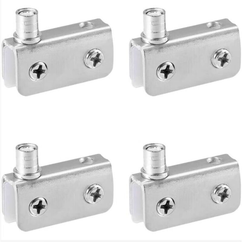 Odipie - never used] Pack of 4 Glass Door Pivot Hinges, Glass Door Hinges, Stainless Steel, Fit for 5-8mm Glass
