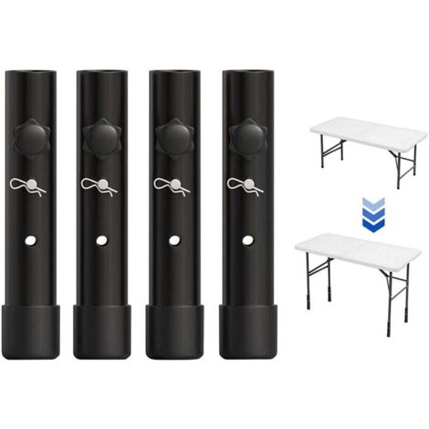 [NEVER USED] Pack of 4 table leg extenders for folding table 20cm Adjustable table leg extensions Height adjustable risers