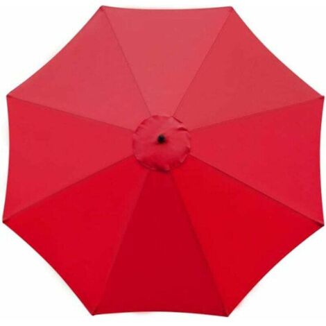 [NEVER USED] Parasol Replacement Cover, 8 Ribs, 3m, Waterproof, UV Resistant, Replacement Fabric, Red