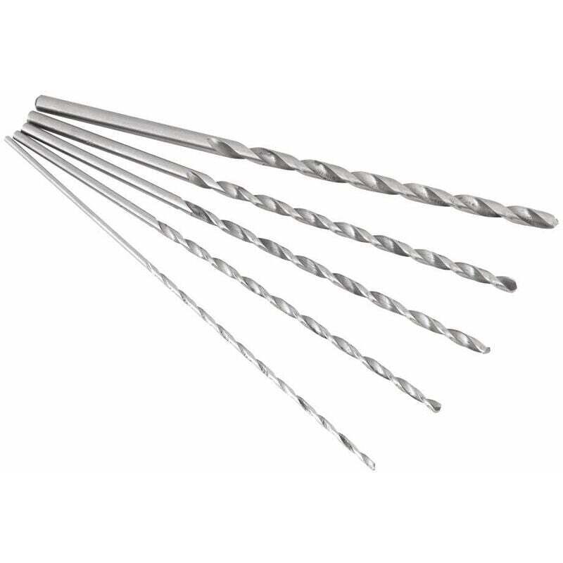Odipie - never used] pcs long hss twist drill bits, core drill bit set, 2mm/ 3mm/ 3.5mm/ 4mm/ 5mm, long wood drill bits, for aluminum, wood, plastics