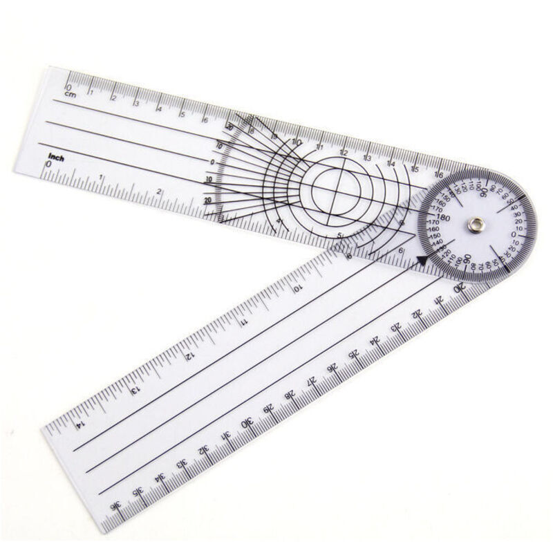 Odipie - never used] Physiotherapy goniometer, professional 360-degree angle with multiple rules, 14 inch medical spine