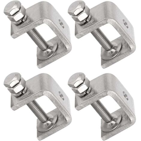 [NEVER USED] Pieces 304 Stainless Steel C-Shaped U-Shaped Clamps Vice Woodworking Clamps Heavy Duty C-Shaped Clamps with Wide Jaw Opening