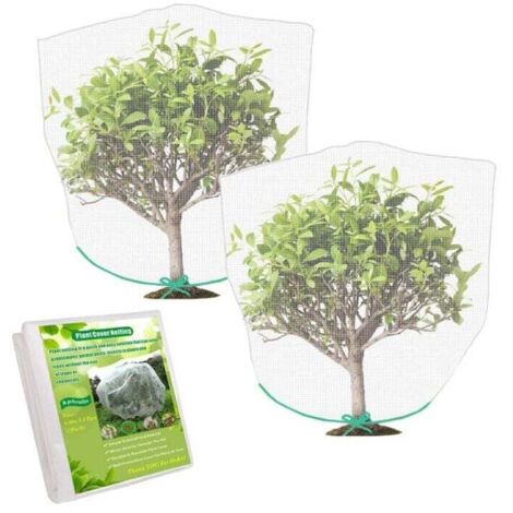 [NEVER USED] Pieces Plant Protection Net, Beetle Bird Net, Fly Bird Net, Used to Prevent Insects and Birds from Destroying Garden Plants (White)