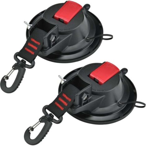 [NEVER USED] Pieces Suction Cup Anchor with Tie Down Hook Fixing, Camping Tie Down Hooks, Awning Suction Cup Fixing Hook for Car Side Tents Camping Tarp Accessory