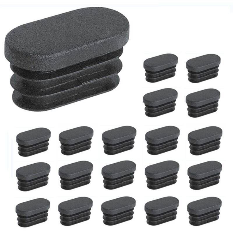 Odipie - never used] Plastic caps for furniture legs, oval caps for plastic chair legs, oval tube caps for furniture legs, 20 pieces (16 x 34 mm)