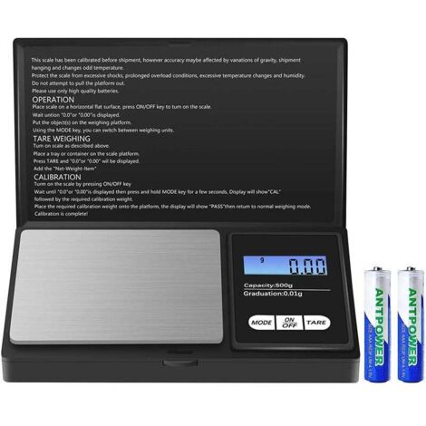 [NEVER USED] Precision Scale, 500g/0.01g, Kitchen Scale, Portable Digital Pocket Scale with LCD Display and Tare Function, Jewelry Scale, for Jewelry, Coffee, etc. (Batteries Included)