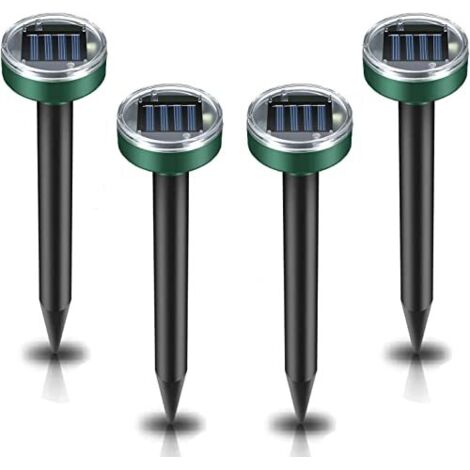 [NEVER USED] Professional Mole Repeller, 4 Pack, Against Moles, Vole Repeller, Ultrasonic, Solar Mole Repellent
