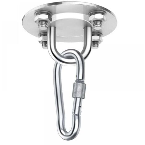 [NEVER USED] Robust ceiling hook set, 450 kg load capacity, hammock hanging set made of stainless steel, 180° rotatable for concrete-wood sets, hanging chairs, chandeliers, hammocks, yoga with mountin