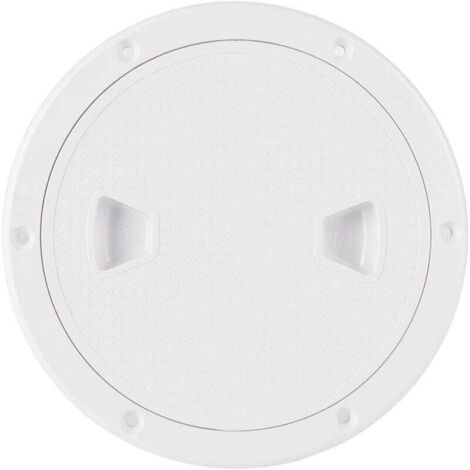 [NEVER USED] Round Non-Slip Inspection Platform Hatch with Removable Heavy Duty Center, Waterproof for Outdoor Installations, White[6 inch]