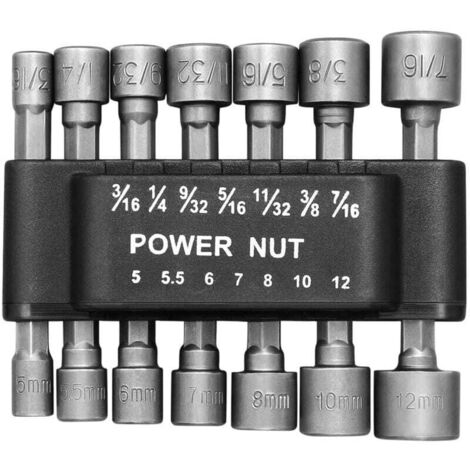 [NEVER USED] Screwdriver accessory set with 14 sockets 5–13 mm – 1/4-inch hexagon adapter socket – for cordless drills or cordless screwdrivers