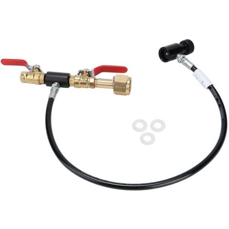 [NEVER USED] Soda Stream refill adapter kit, CO2 bottle refill adapter bottle connection CO2 Sodastream adapter CO2 refill adapter with hose (24 inch)