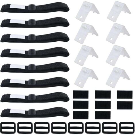 [NEVER USED] Solar Pool Cover Fixing Kit, 8 Nylon Straps, 8 Cord Plates, 8 Buckles, Pool Cover Tension Straps for Swimming Pool Tarpaulin Covers