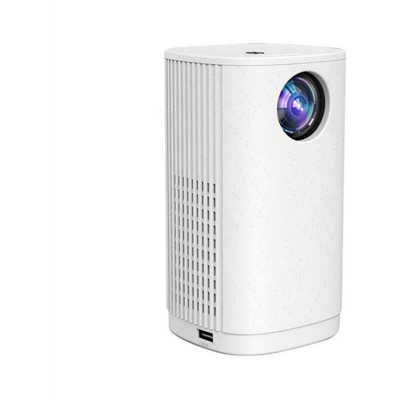 [NEVER USED] T30 Portable Wireless Projector for Home Cinema, LED HD 1080p - White Version with Identical Screen