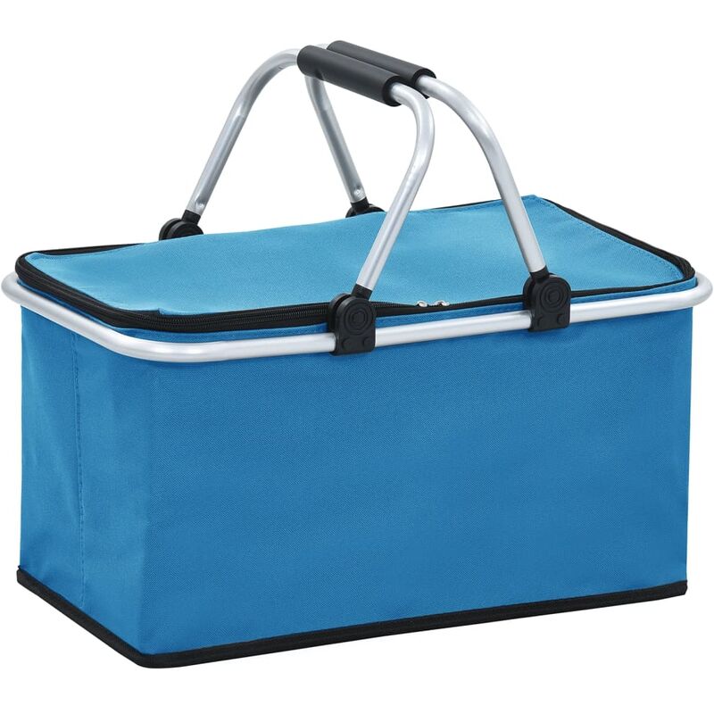 

Bh Design - Nevera plegable aluminio azul 46x27x23 cm