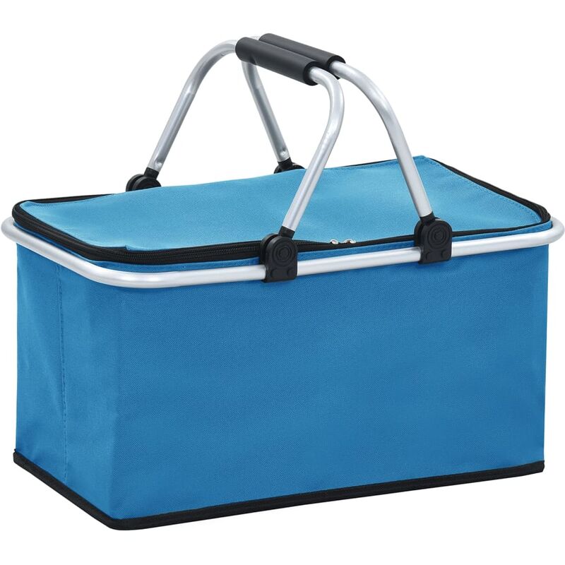 

vidaXL Nevera Plegable Aluminio 46x27x23 cm Azul - Azul